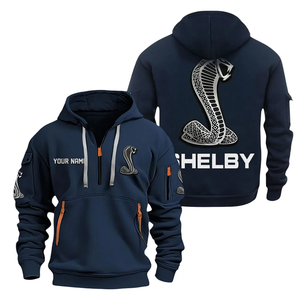 Car Fans Gift Hoodie Half Zipper, Hoodie All Over Print Gift For Car Lovers CAR20022125713 - Navy
