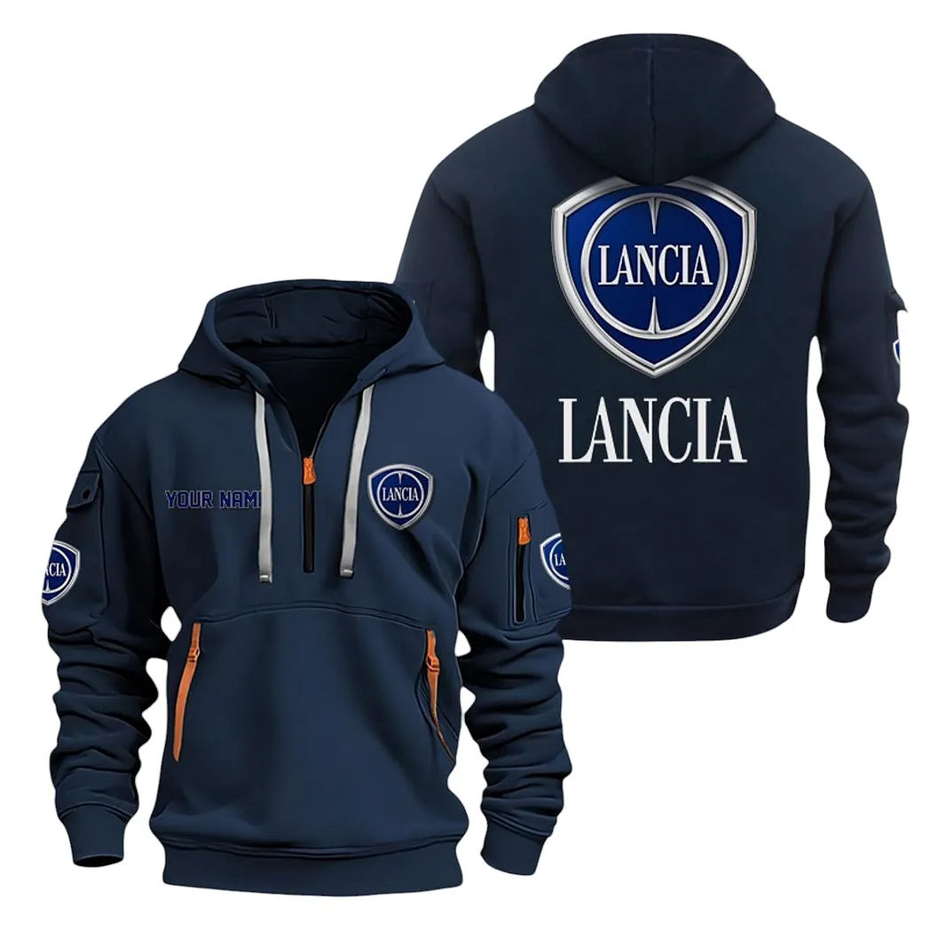Car Fans Gift Hoodie Half Zipper, Hoodie All Over Print Gift For Car Lovers CAR20022125740 - Navy
