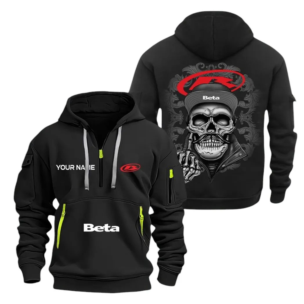 Car Fans Gift Hoodie Half Zipper, Hoodie All Over Print Gift For Fan CAR166022625212 - Black