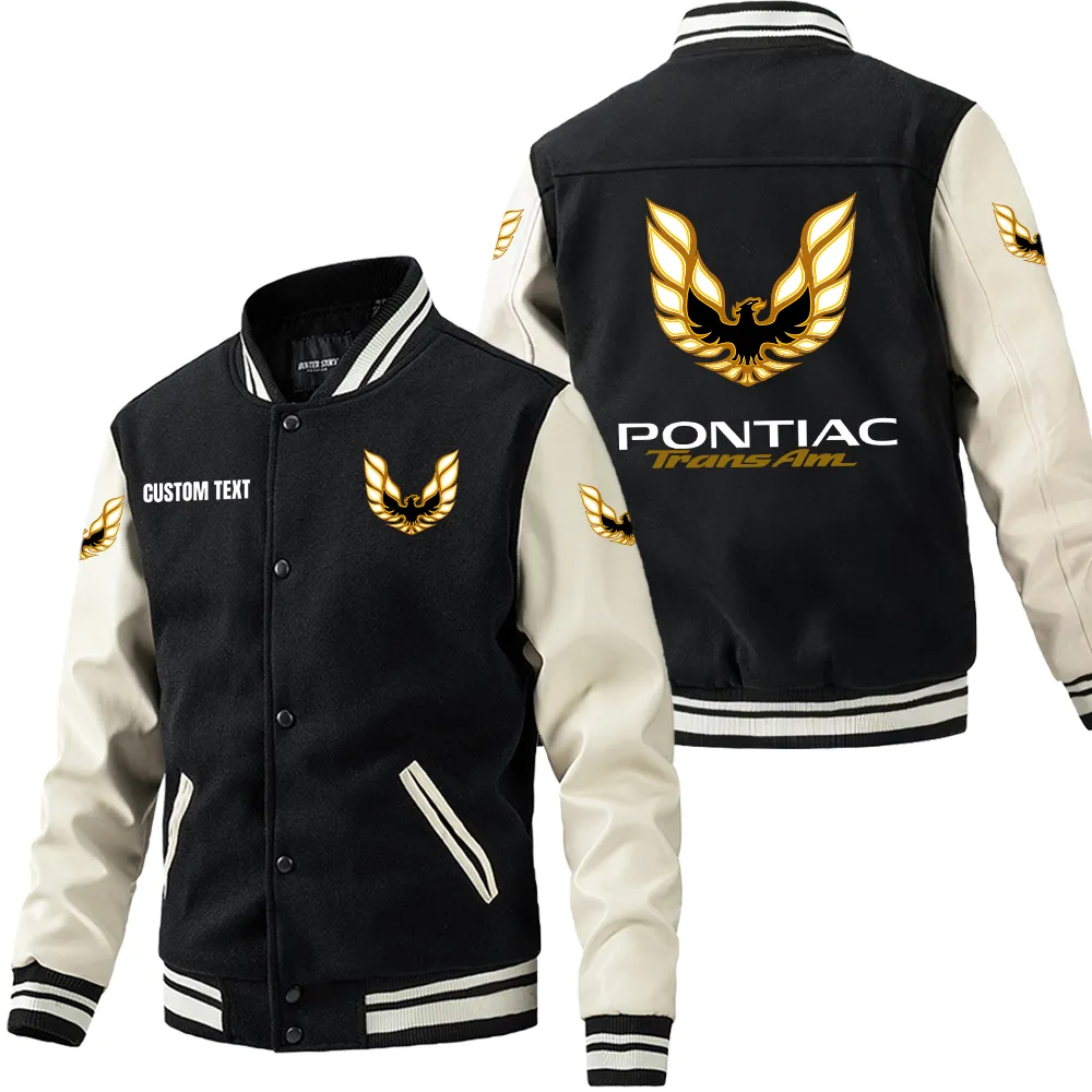Car Fans Gift Leather Baseball Jacket With Sleeves, Leather Jacket All Over Print Gift For Car Owner CAR1801112188 - Black White