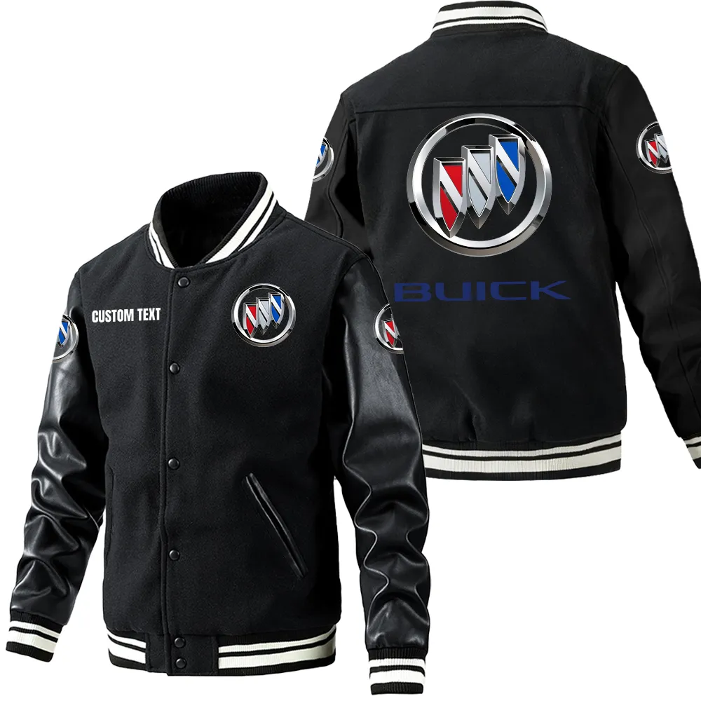 Car Fans Gift Leather Baseball Jacket With Sleeves, Leather Jacket All Over Print Gift For Car Owner, Custom Name CAR1801112068 - Black