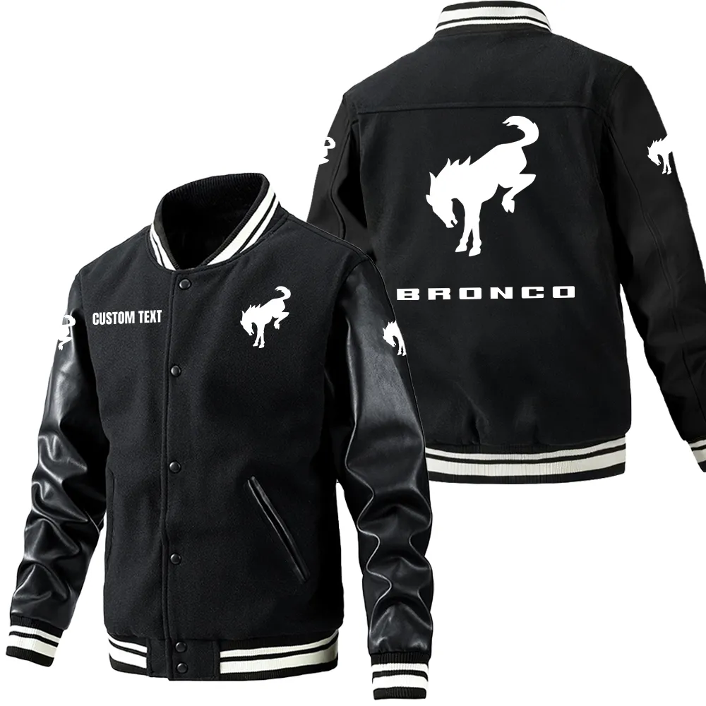 Car Fans Gift Leather Baseball Jacket With Sleeves, Leather Jacket All Over Print Gift For Car Owner, Custom Name CAR1801112089 - Black