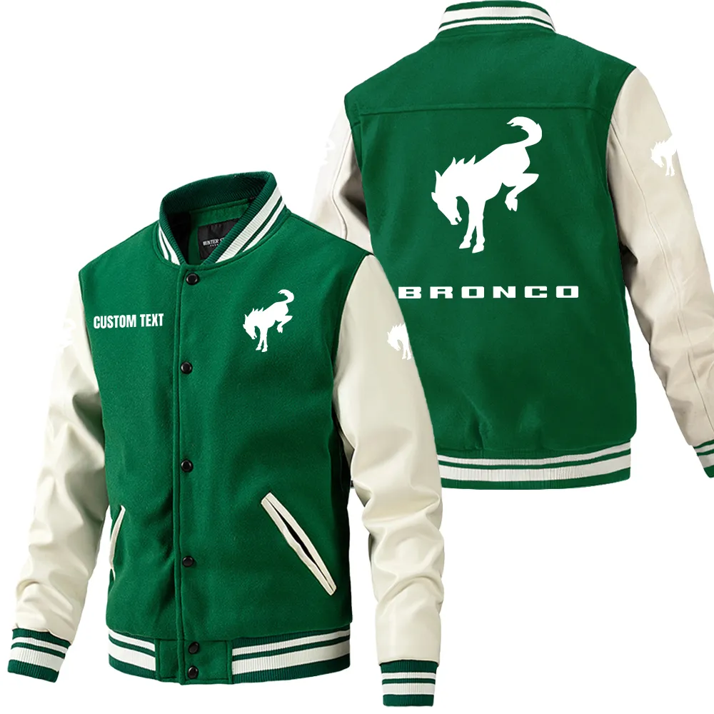 Car Fans Gift Leather Baseball Jacket With Sleeves, Leather Jacket All Over Print Gift For Car Owner, Custom Name CAR1801112089 - Green