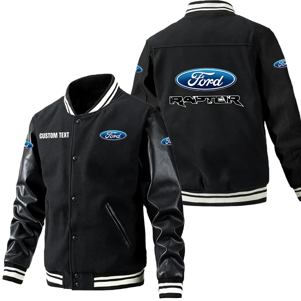 Car Fans Gift Leather Baseball Jacket With Sleeves, Leather Jacket All Over Print Gift For Car Owner, Custom Name CAR1801112097 - Black