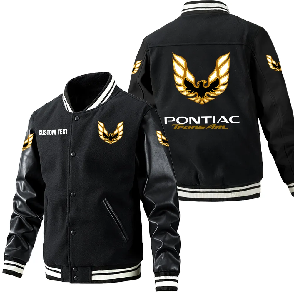 Car Fans Gift Leather Baseball Jacket With Sleeves, Leather Jacket All Over Print Gift For Car Owner, Custom Name CAR1801112188 - Black