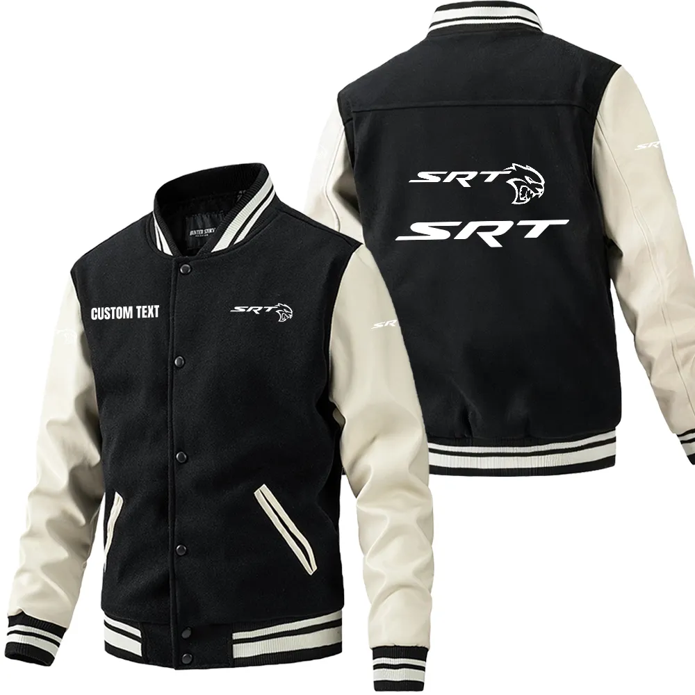 Car Fans Gift Leather Baseball Jacket With Sleeves, Leather Jacket All Over Print Gift For Car Owner, Custom Name CAR1801112208 - Black White