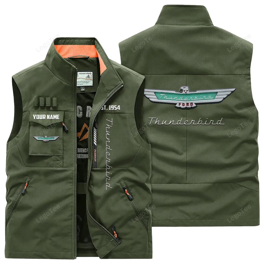 Car Fans Gift Outdoor Sleeveless Vest, Gift For Car Enthusiasts, Custom Name - Army Green CAR132021325953-1