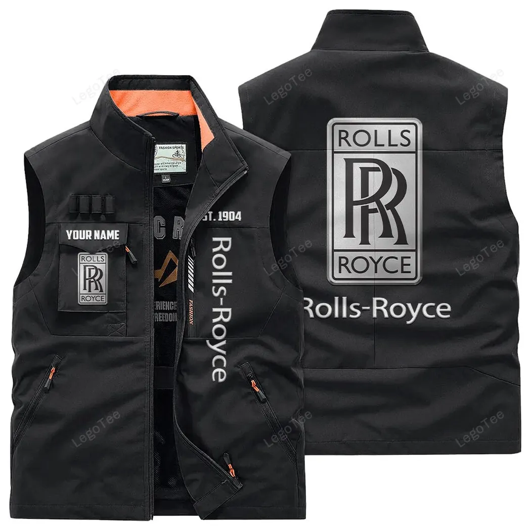Car Fans Gift Outdoor Sleeveless Vest, Gift For Car Enthusiasts, Custom Name - Black CAR132021325940-3