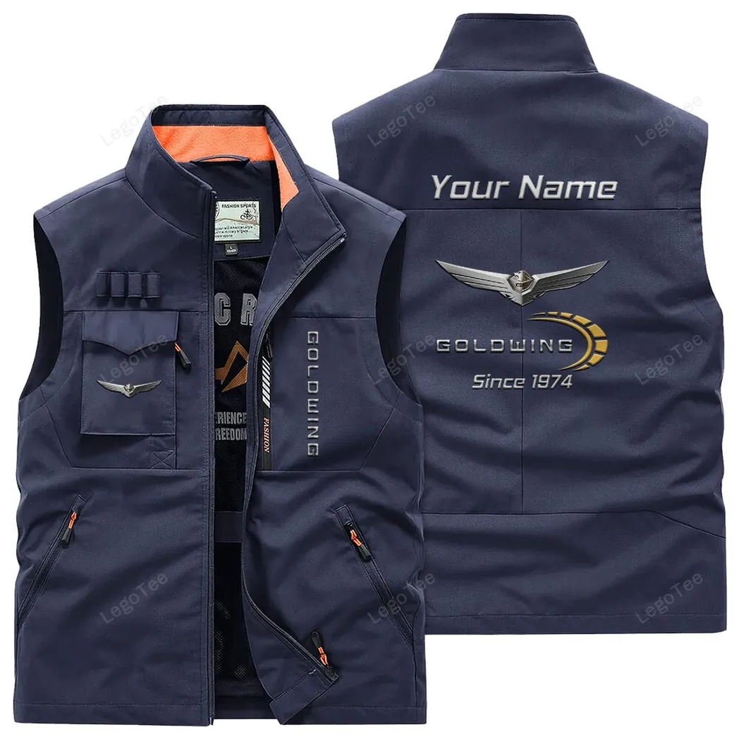 Car Fans Gift Outdoor Sleeveless Vest, Gift For Car Enthusiasts, Custom Name - Navy CAR131021325750-5