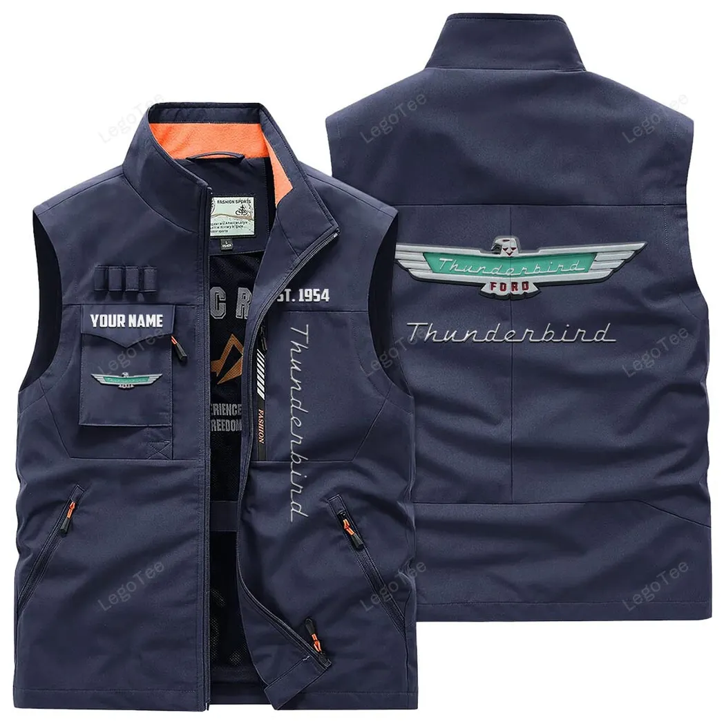 Car Fans Gift Outdoor Sleeveless Vest, Gift For Car Enthusiasts, Custom Name - Navy CAR132021325953-5