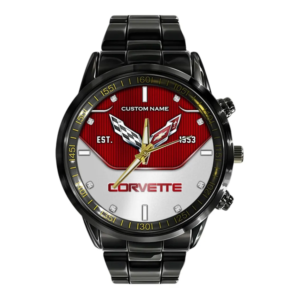 Car Fans Gift Stainless Steel Watch, Men Watch All Over Print Gift For Car Fan, Custom Name CAR327032625581