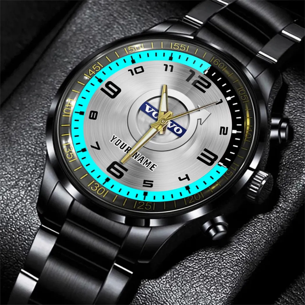 Car Fans Gift Stainless Steel Watch, Men Watch All Over Print Gift For Watch Car - Cyan DCAR478282034