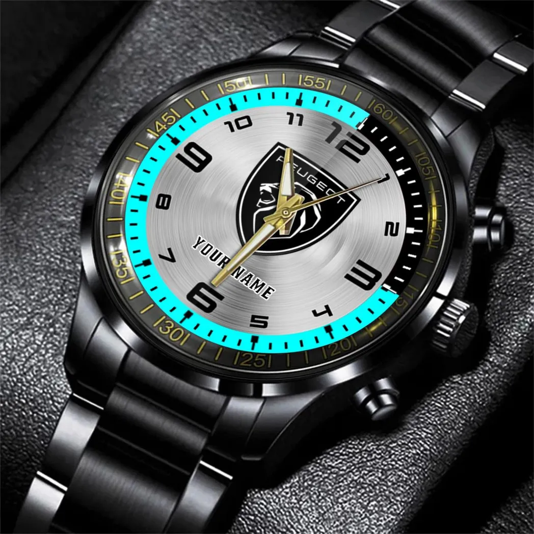 Car Fans Gift Stainless Steel Watch, Men Watch All Over Print Gift For Watch Car - Cyan DCAR478282077