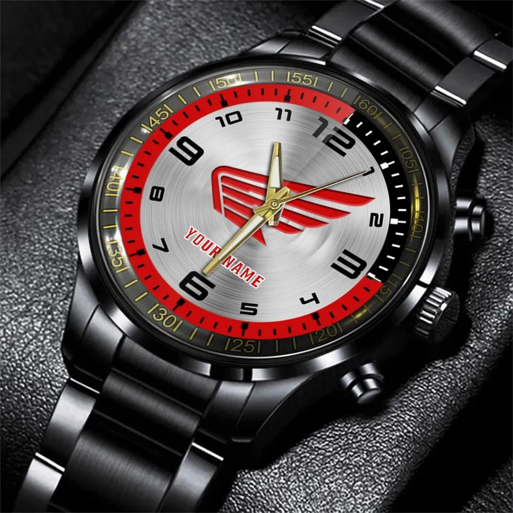 Car Fans Gift Stainless Steel Watch, Men Watch All Over Print Gift For Watch Car - Red DCAR478282096