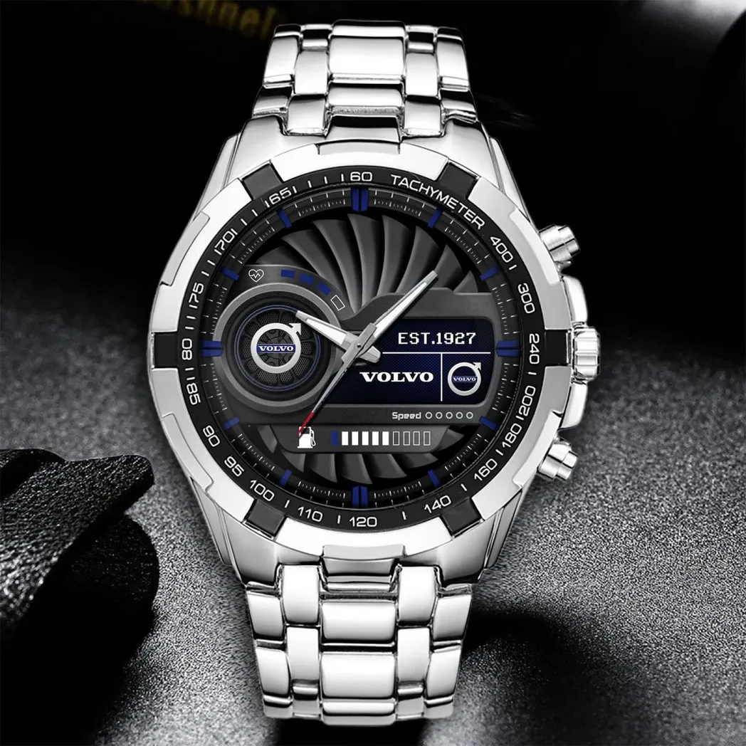 Car Fans Gift Steel Watches, Men Watch All Over Print Gift For Car - White DCAR476292031
