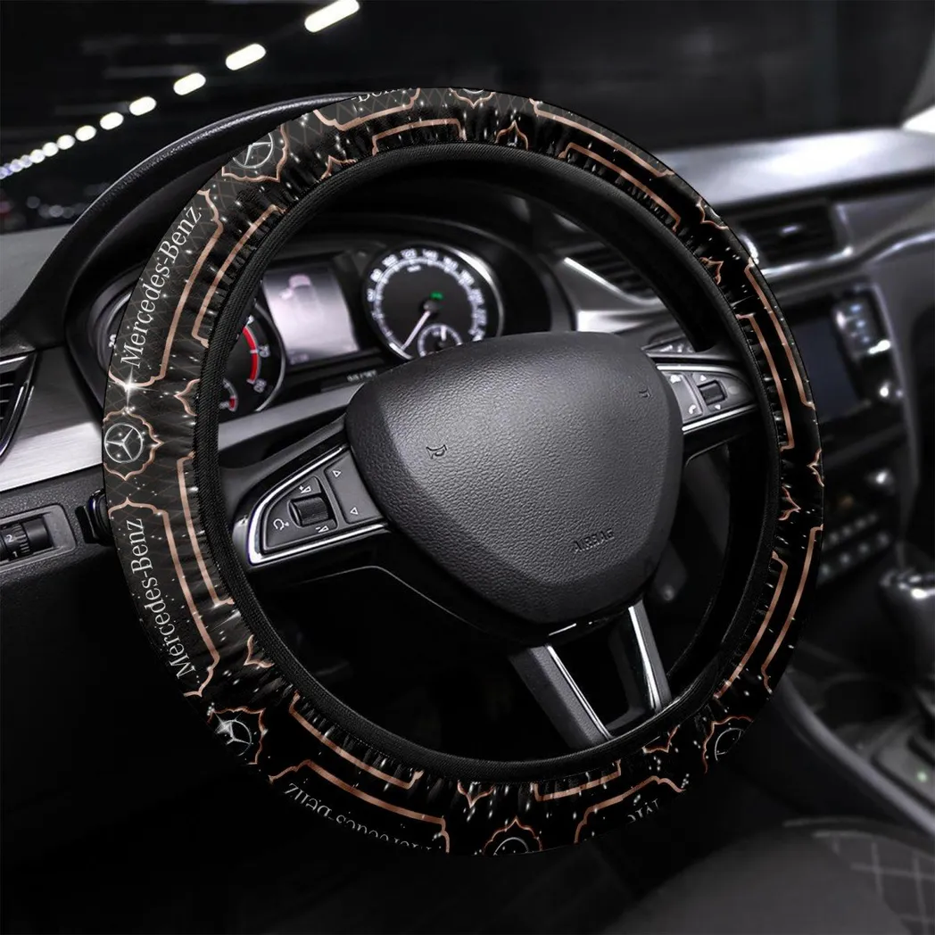 Car Fans Gift Steering Wheel Cover, Wheel Protector All Over Print Gift For Car Owner - Brown CAR55021425224