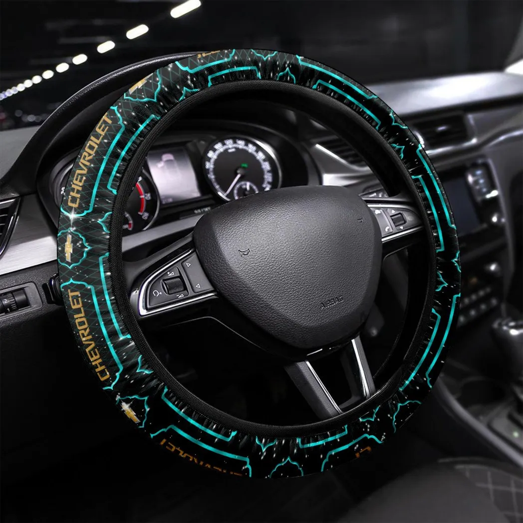 Car Fans Gift Steering Wheel Cover, Wheel Protector All Over Print Gift For Car Owner - Cyan CAR55021425226