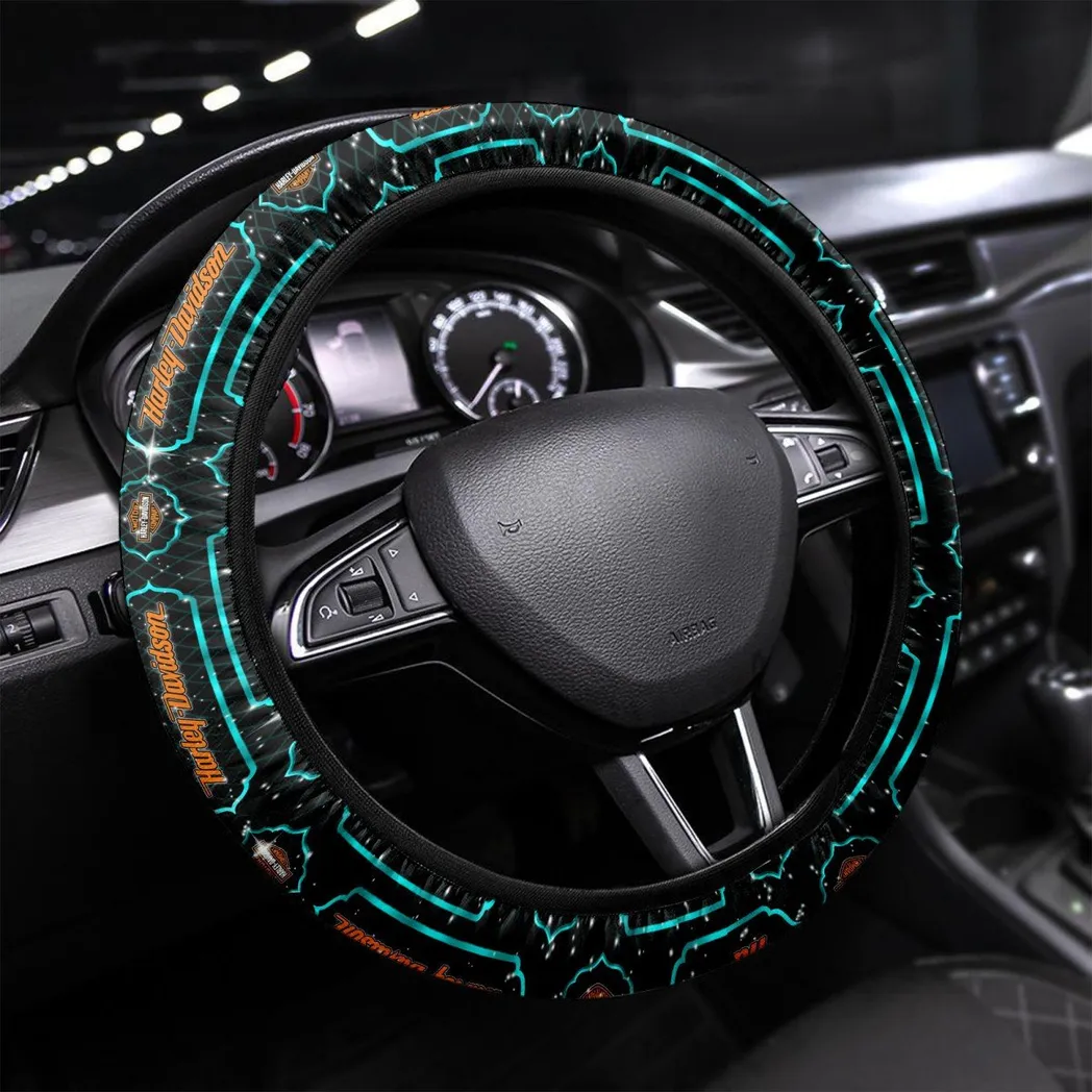 Car Fans Gift Steering Wheel Cover, Wheel Protector All Over Print Gift For Car Owner - Cyan CAR55021425253
