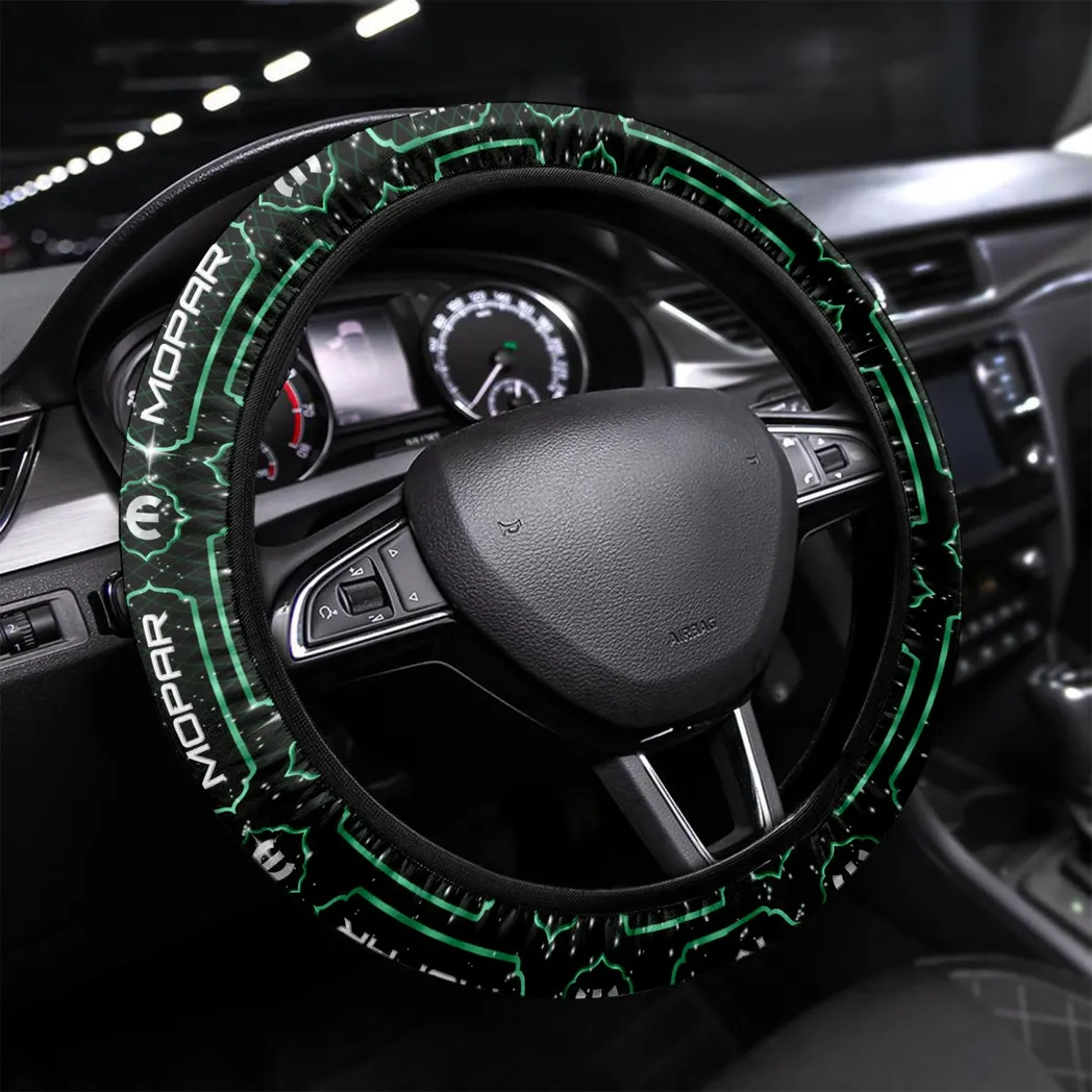Car Fans Gift Steering Wheel Cover, Wheel Protector All Over Print Gift For Car Owner - Green CAR55021425312