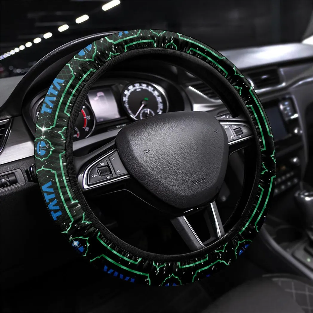 Car Fans Gift Steering Wheel Cover, Wheel Protector All Over Print Gift For Car Owner - Green CAR55021425348