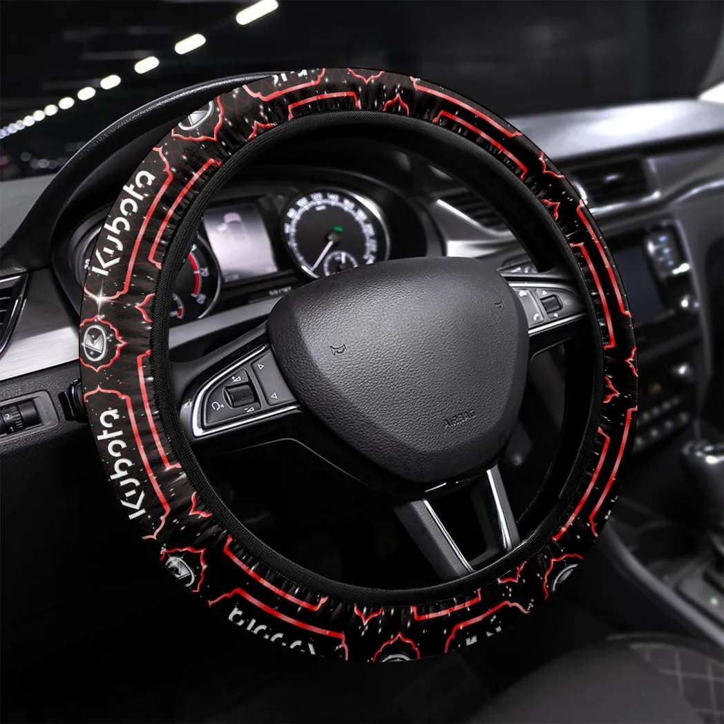 Car Fans Gift Steering Wheel Cover, Wheel Protector All Over Print Gift For Car Owner - Red CAR145021725359-6