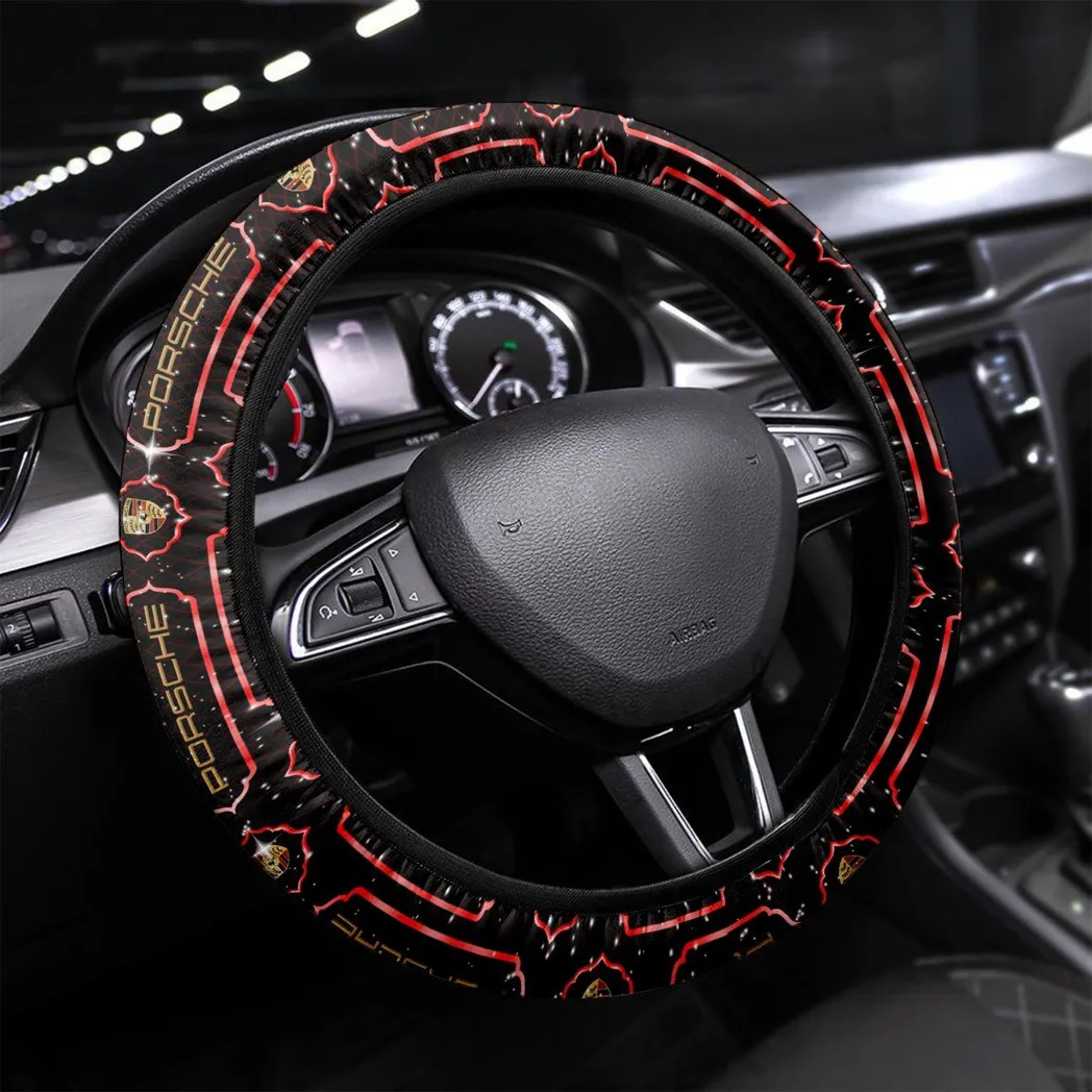 Car Fans Gift Steering Wheel Cover, Wheel Protector All Over Print Gift For Car Owner - Red CAR55021425234