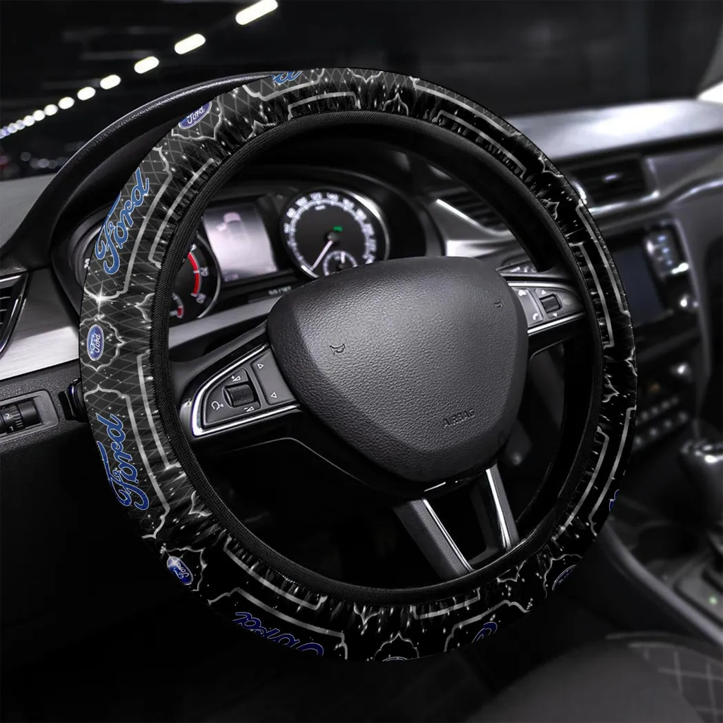 Car Fans Gift Steering Wheel Cover, Wheel Protector All Over Print Gift For Car Owner - White CAR145021725347-7