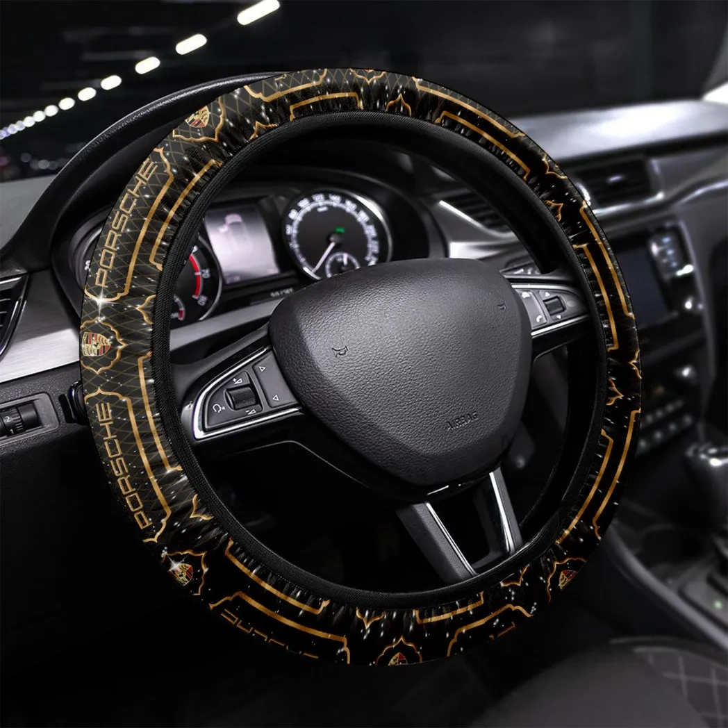 Car Fans Gift Steering Wheel Cover, Wheel Protector All Over Print Gift For Car Owner - Yellow CAR55021425234