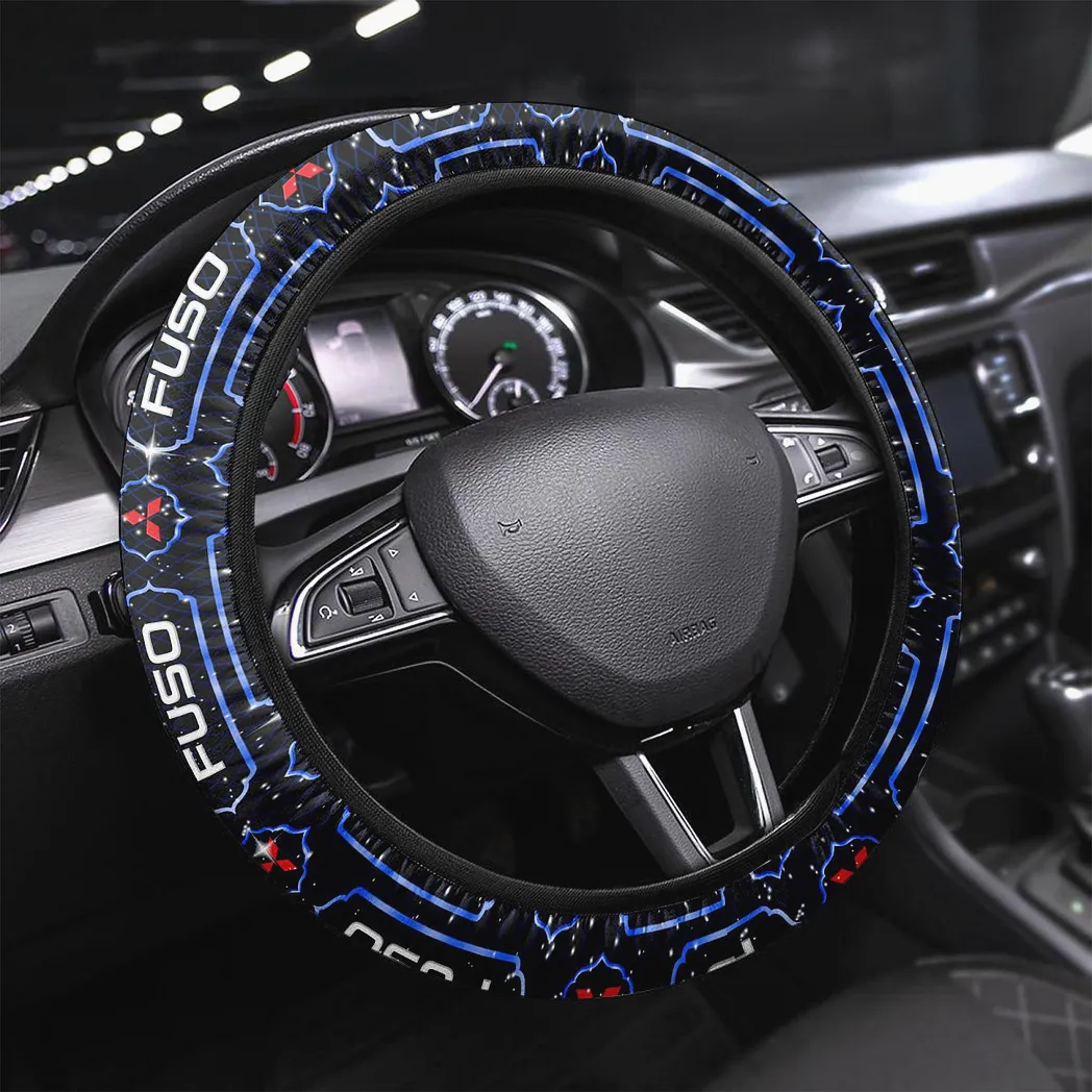 Car Fans Gift Steering Wheel Cover, Wheel Protector All Over Print Gift For Car Owner, Gift For Car Fan CAR146021725012 - Blue