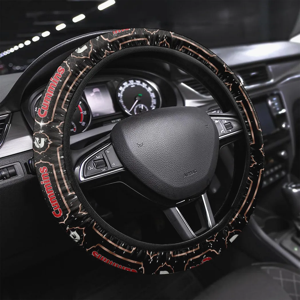 Car Fans Gift Steering Wheel Cover, Wheel Protector All Over Print Gift For Car Owner, Gift For Car Fan CAR146021725017 - Brown