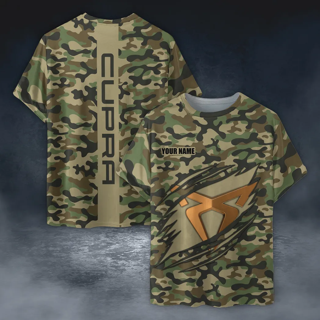 Car Fans Gift T-Shirt, Shirt Camo Style Gift For Car Enthusiasts, Custom Name CAR210040825696