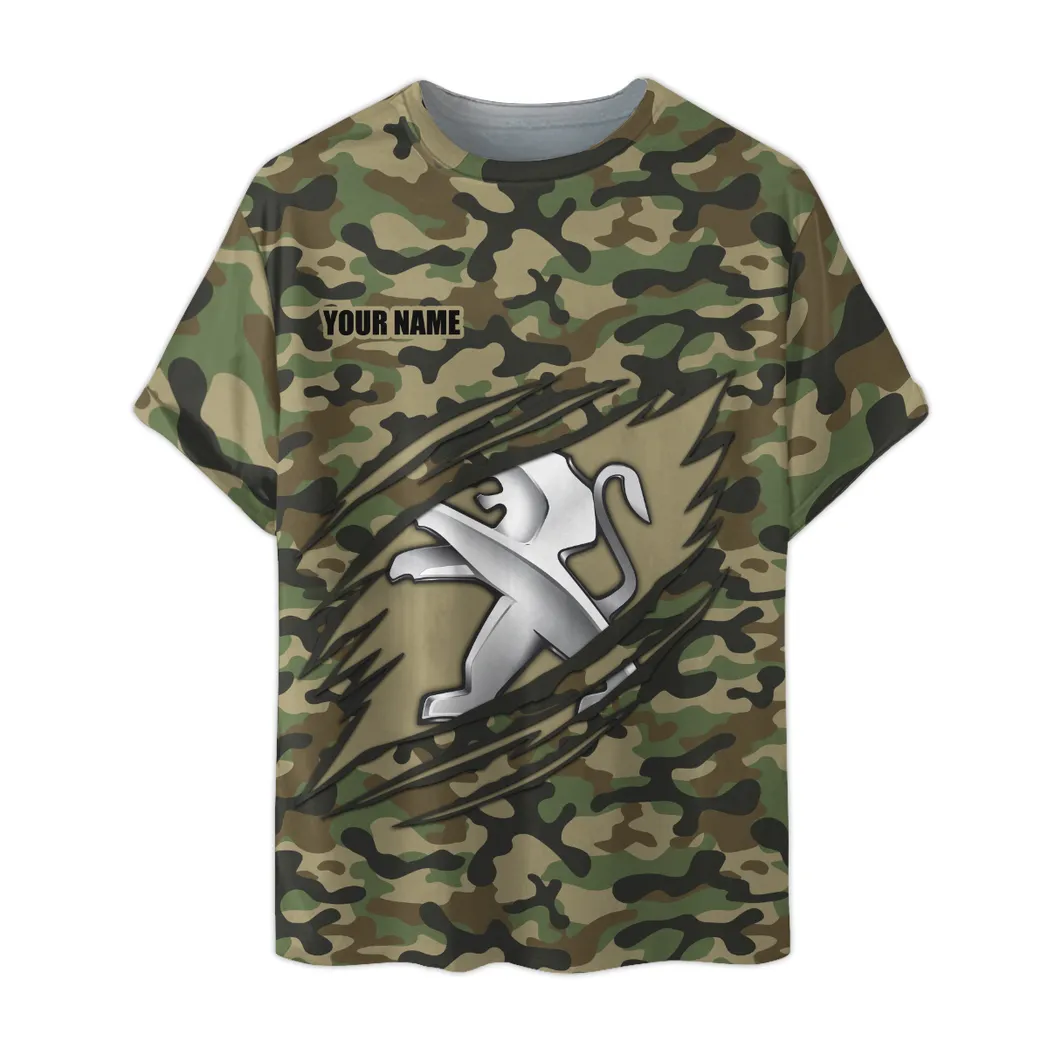 Car Fans Gift T-Shirt, Shirt Camo Style Gift For Car Enthusiasts, Custom Name CAR210040825728