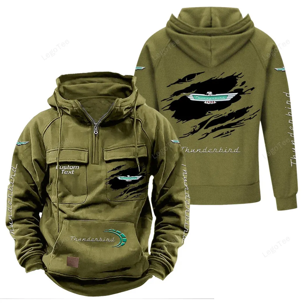 Car Fans Gift Tactical Quarter Zip Hoodie, Hoodie All Over Print For Car Lovers - Army Green CAR122021425038-1