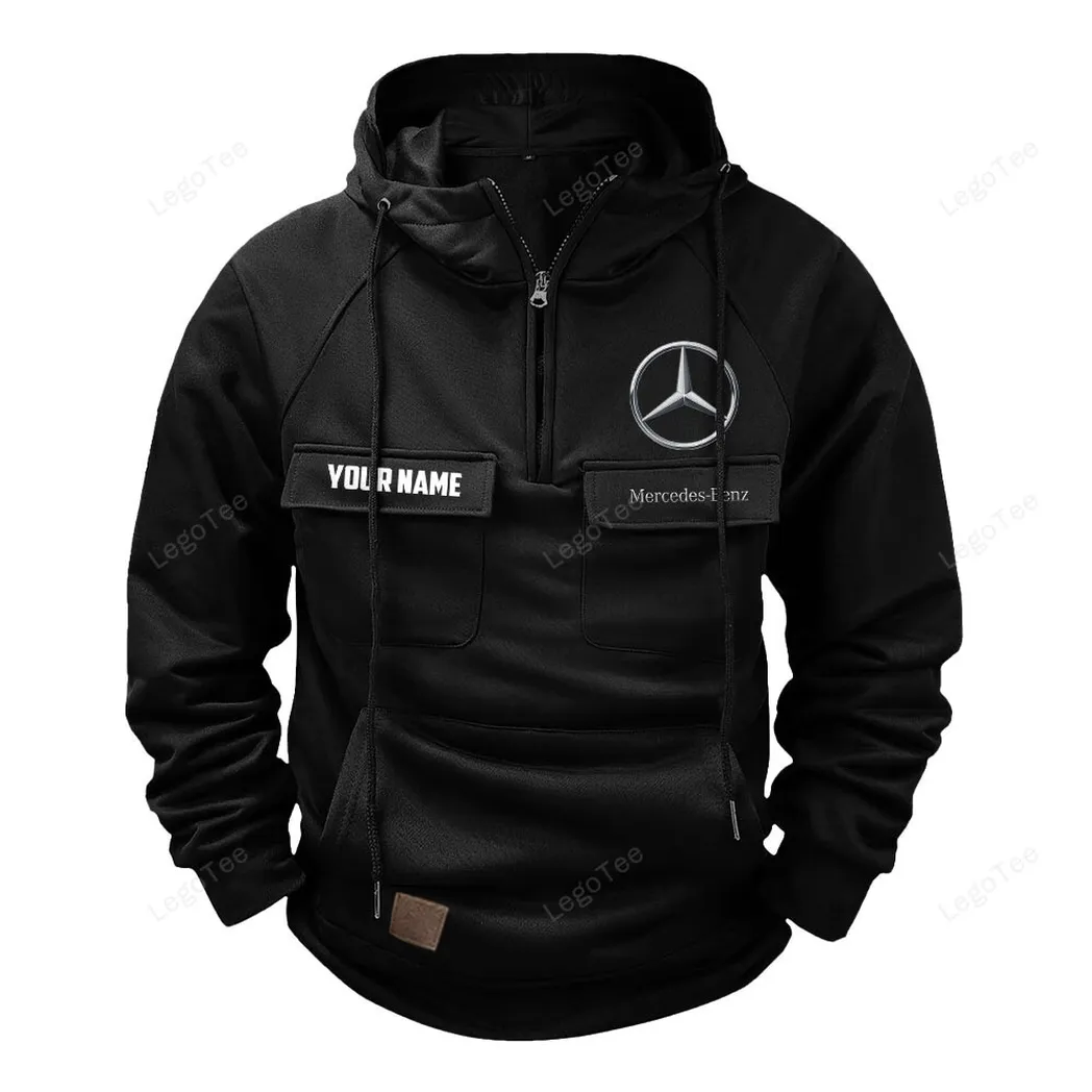 Car Fans Gift Tactical Quarter Zip Hoodie, Hoodie All Over Print For Car Lovers - Black CAR109021425334-2