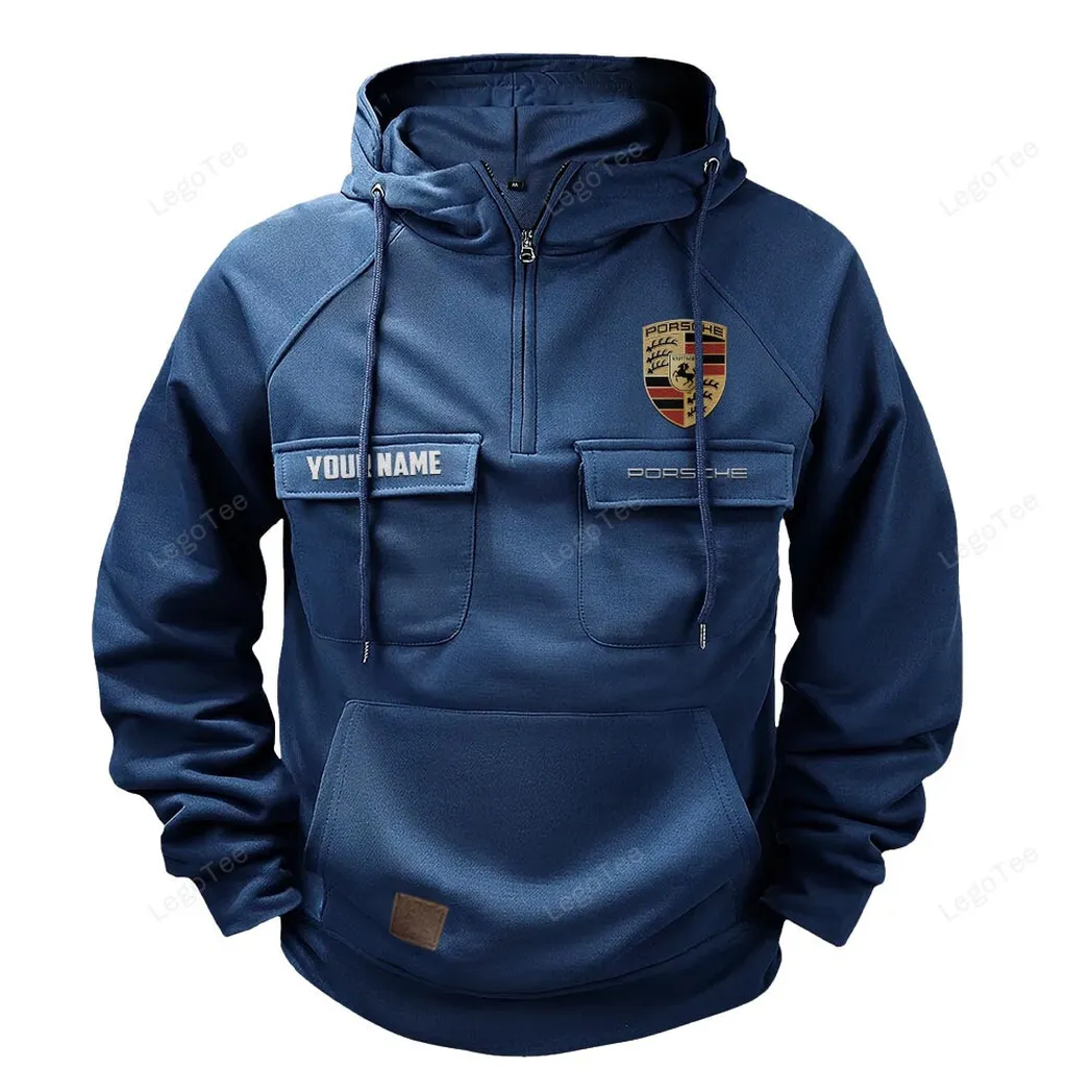 Car Fans Gift Tactical Quarter Zip Hoodie, Hoodie All Over Print For Car Lovers - Dark Blue CAR109021425338-3