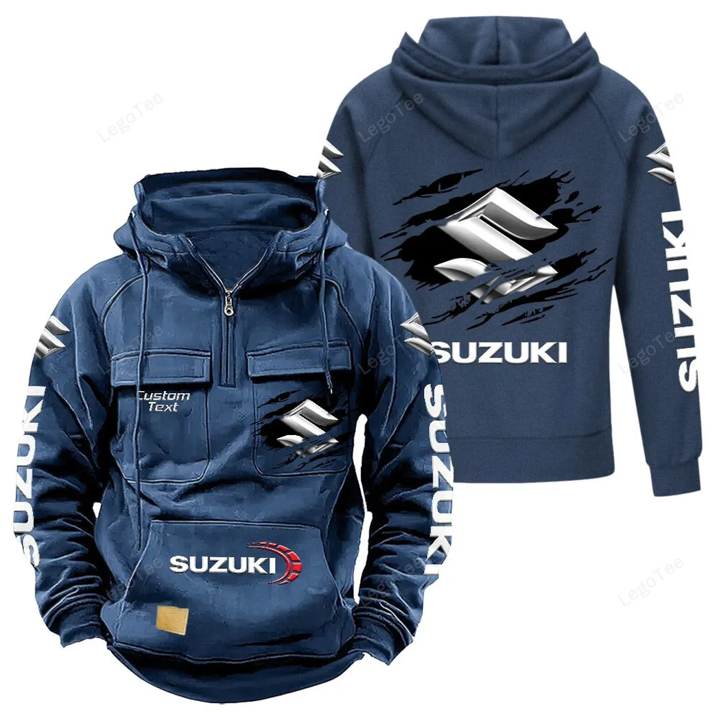 Car Fans Gift Tactical Quarter Zip Hoodie, Hoodie All Over Print For Car Lovers - Dark Blue CAR122021425058-3