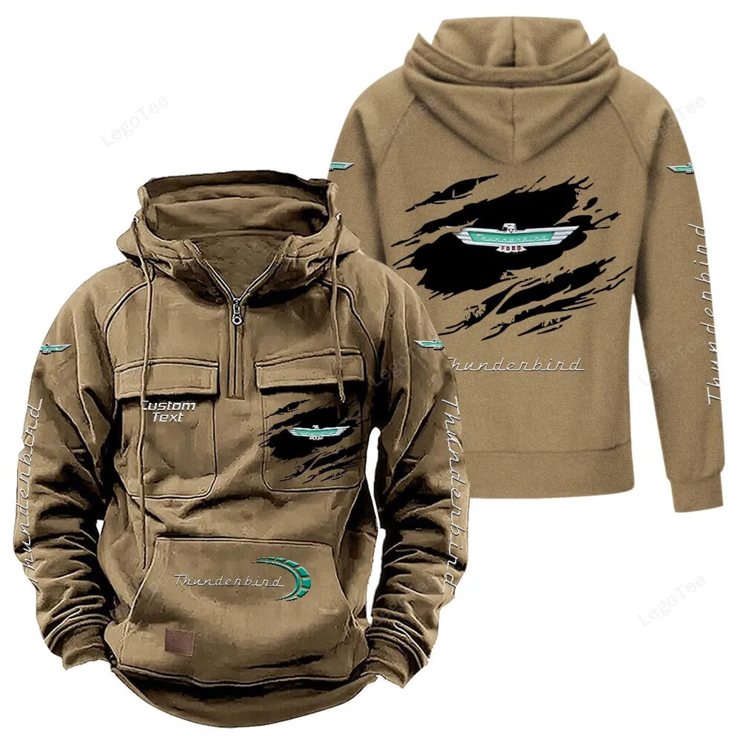 Car Fans Gift Tactical Quarter Zip Hoodie, Hoodie All Over Print For Car Lovers - Khaki CAR122021425038-4