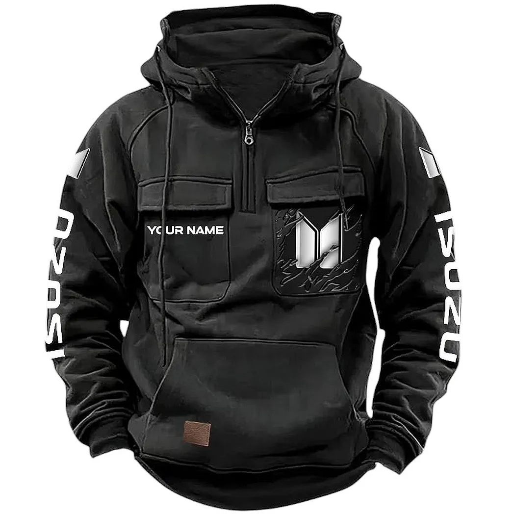 Car Fans Gift Tactical Quarter Zip Hoodie, Hoodie All Over Print For Car Lovers CAR164022425141 - Black
