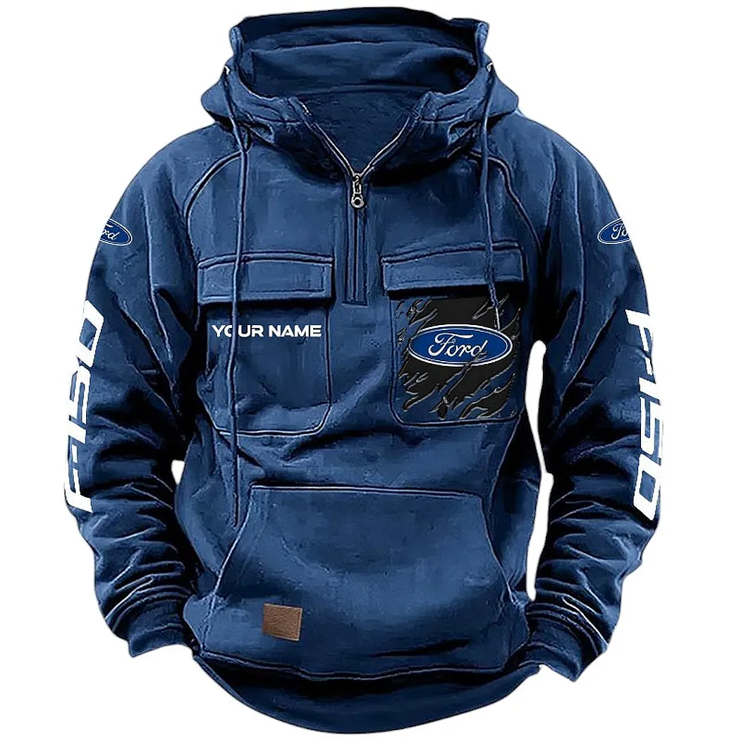 Car Fans Gift Tactical Quarter Zip Hoodie, Hoodie All Over Print For Car Lovers CAR164022425150 - Dark Blue
