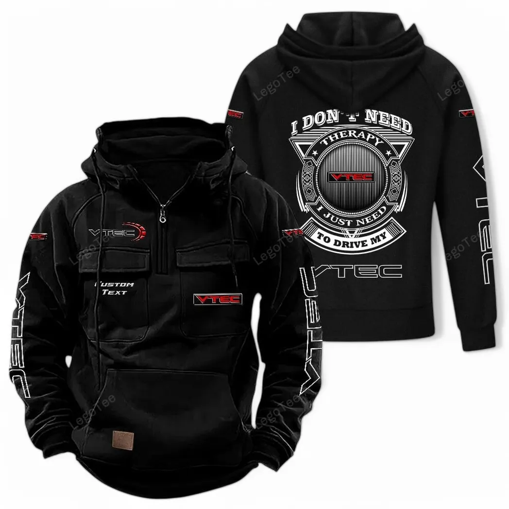 Car Fans Gift Tactical Quarter Zip Hoodie, Hoodie All Over Print For Car Owner CAR106021525040 - Black