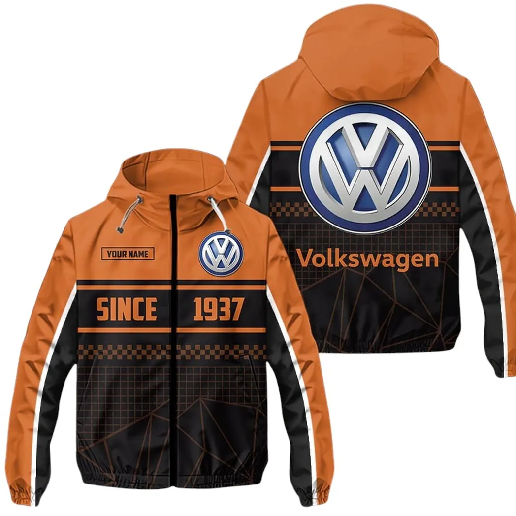 Car Fans Gift Windbreaker Jacket, Jacket All Over Print For Car Fan CAR305031825235 - Orange