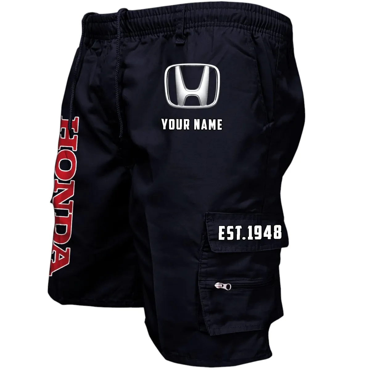Car Fans Gift Workwear Casual Shorts, Shorts Pants Style Classic Gift For Car Fan, Custom Name CAR455060425226 - Black