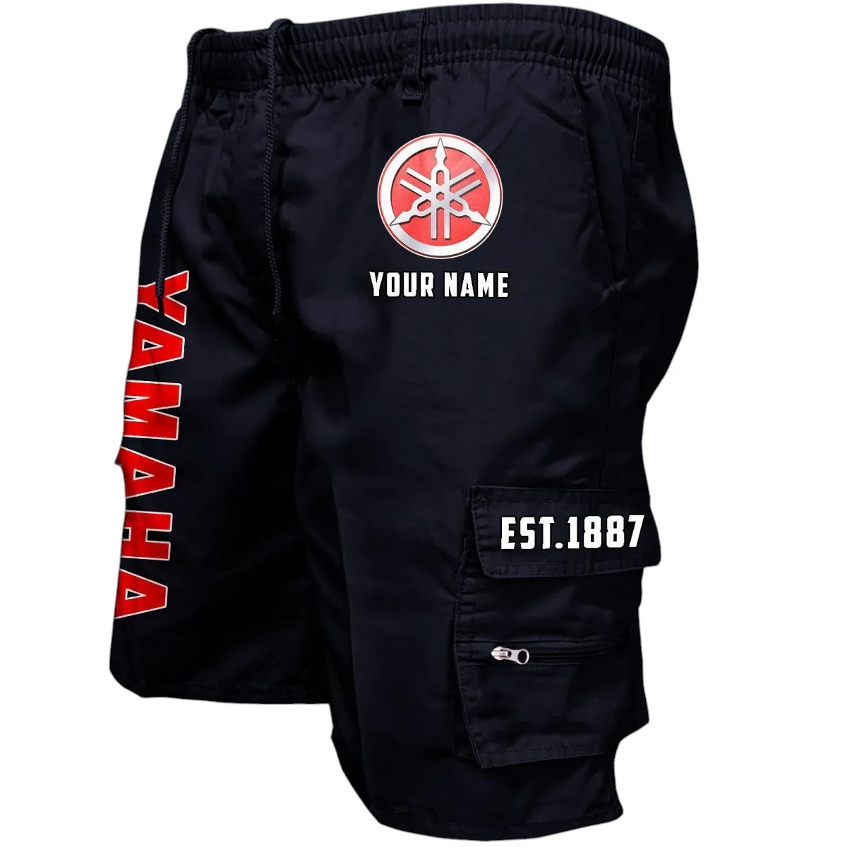 Car Fans Gift Workwear Casual Shorts, Shorts Pants Style Classic Gift For Car Fan, Custom Name CAR455060425250 - Black