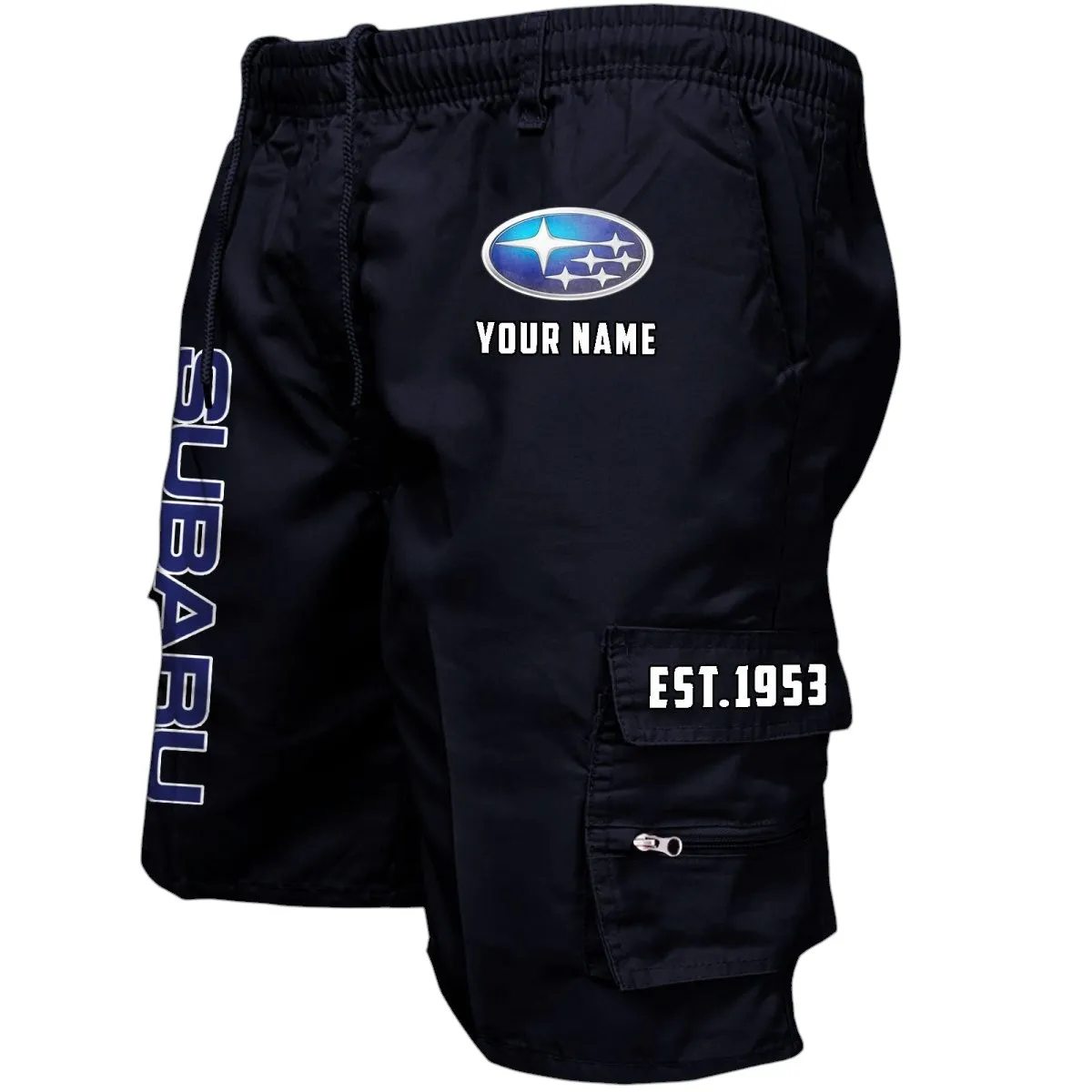 Car Fans Gift Workwear Casual Shorts, Shorts Pants Style Classic Gift For Car Fan, Custom Name CAR455060425280 - Black