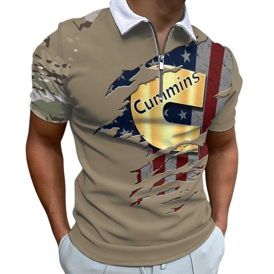 Car Fans Gift Zipper Polo Shirt, Polo Shirt All Over Print For Car Lovers CAR340213024-1