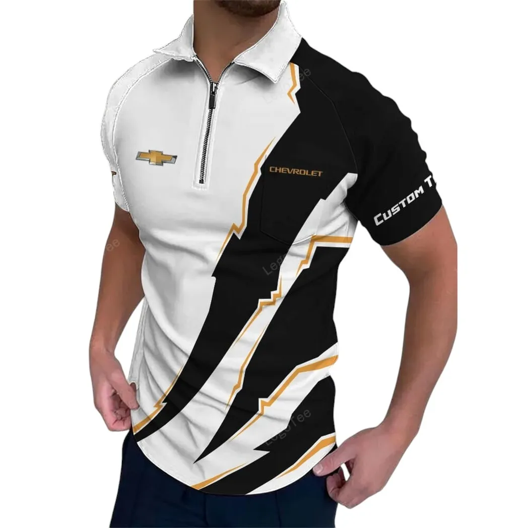 Car Fans Gift Zipper Polo Shirt, Polo Shirt All Over Print For Car Lovers, Custom Name CAR128021025021