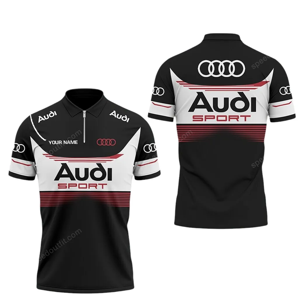 Car Fans Gift Zipper Polo Shirt, Polo Shirt All Over Print For Car Lovers, Custom Name CAR93031025245