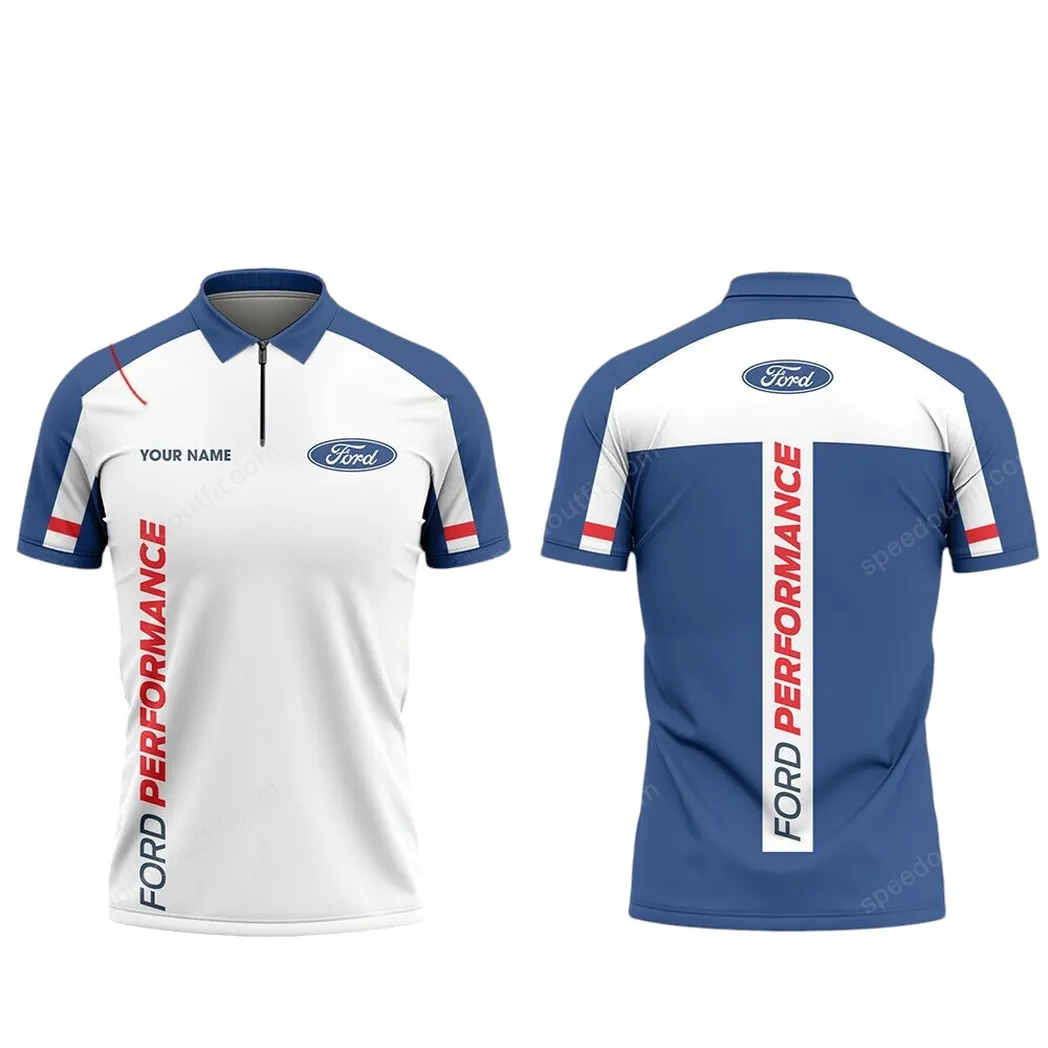 Car Fans Gift Zipper Polo Shirt, Polo Shirt All Over Print For Car Lovers, Custom Name CAR93031025249