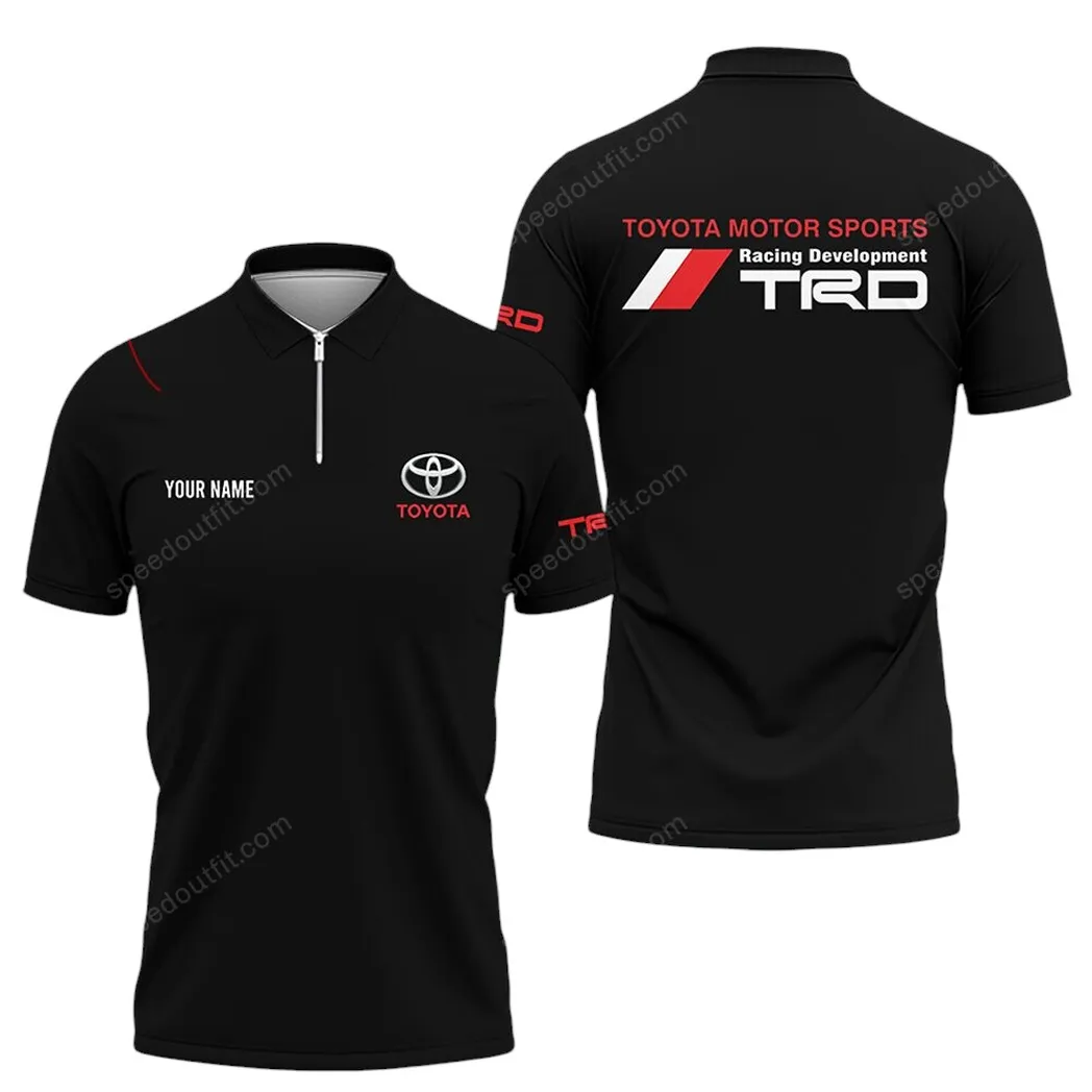 Car Fans Gift Zipper Polo Shirt, Polo Shirt All Over Print For Car Lovers, Custom Name CAR93031025267