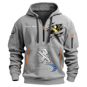 Car Half Zip Hoodie CAR113021425789, Best Gift for Him, Husband, Boyfriend - Gray